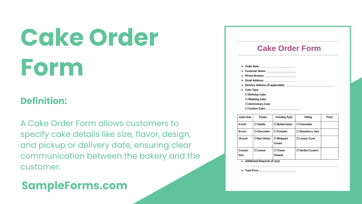 cake order form