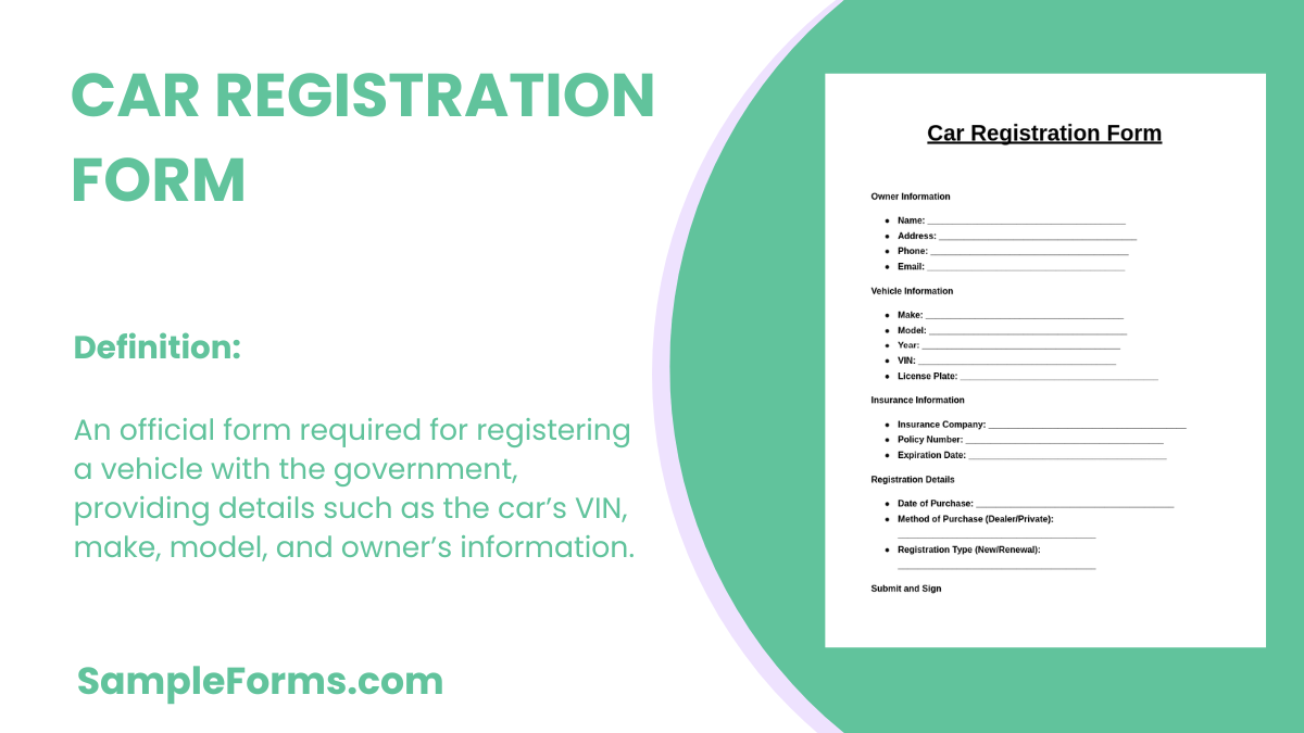 car registration form