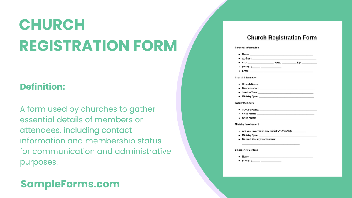 church registration form