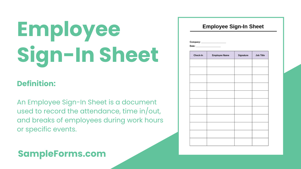 employee sign in sheet