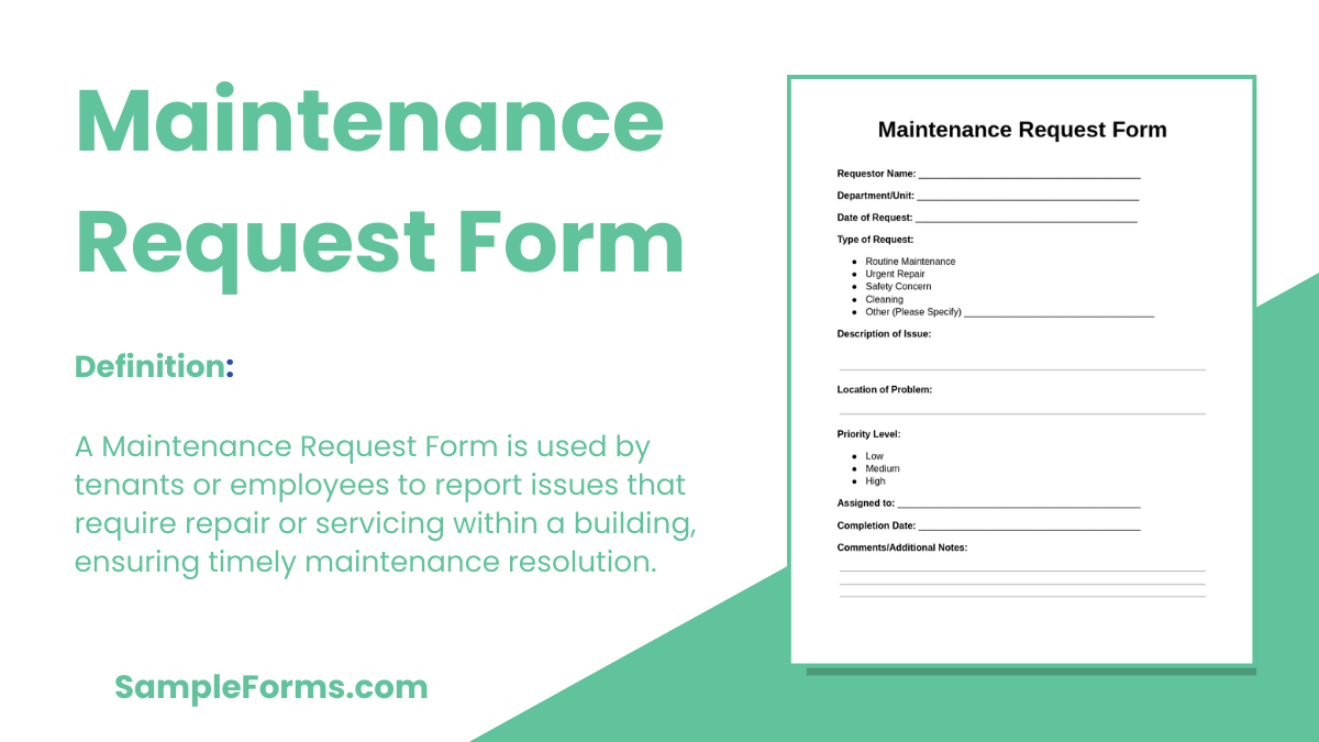 maintenance request form