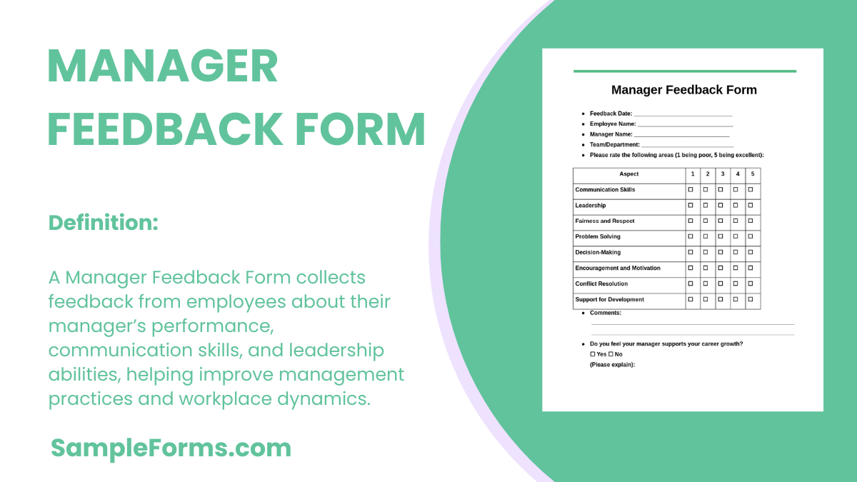 manager feedback form