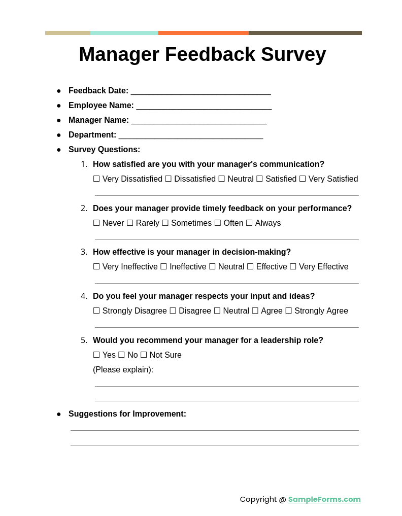 manager feedback survey 