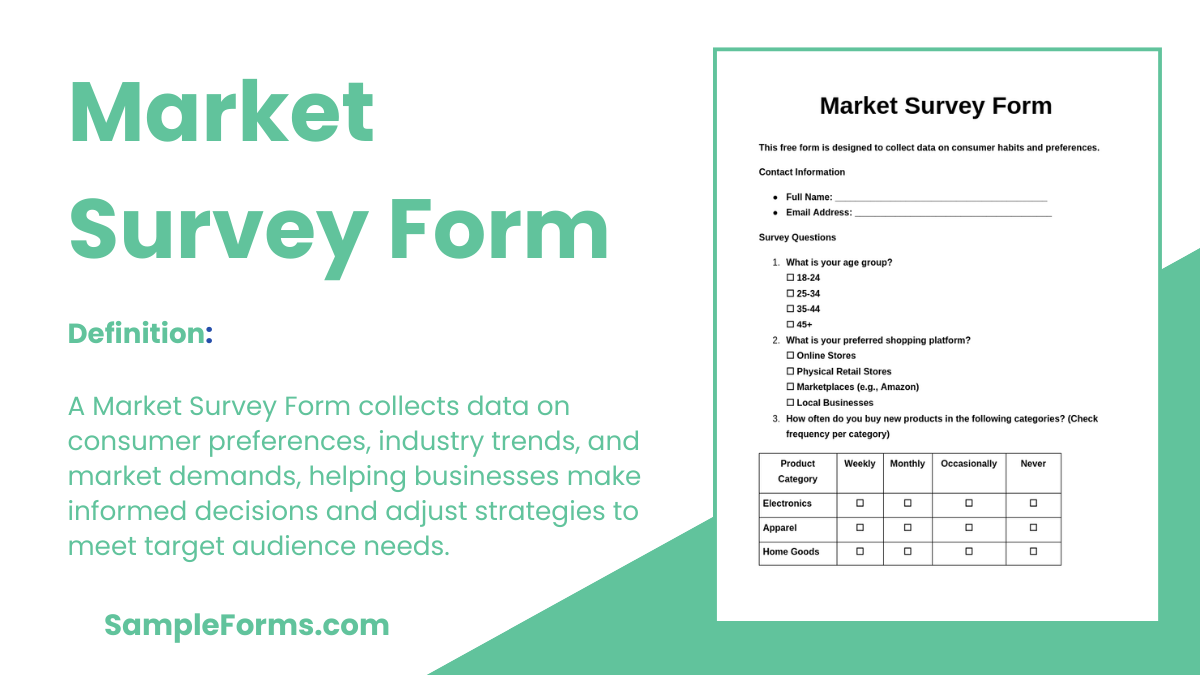 market survey form