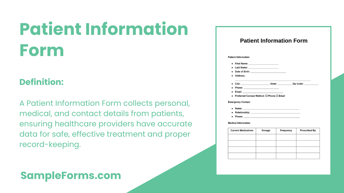 patient information form