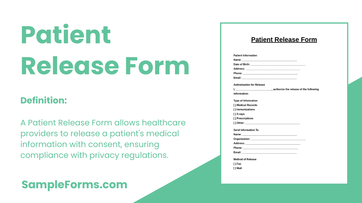 patient release form