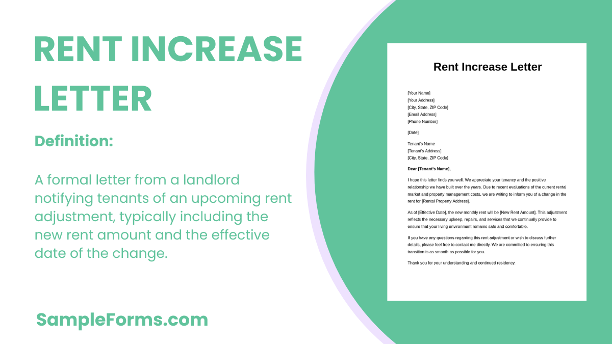 rent increase letter