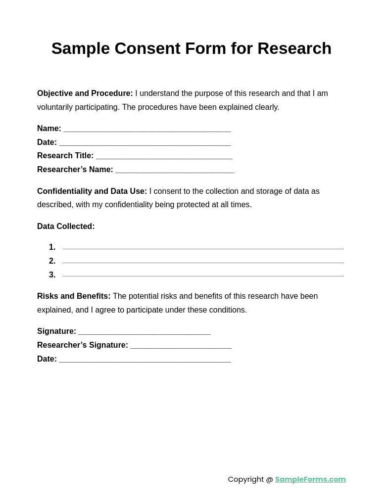 FREE 12 Research Consent Form Samples PDF MS Word Google Docs FREE 12 Research Consent Form Samples PDF MS Word Google Docs