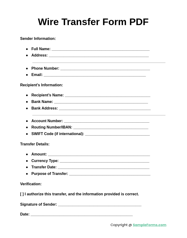 wire transfer form pdf