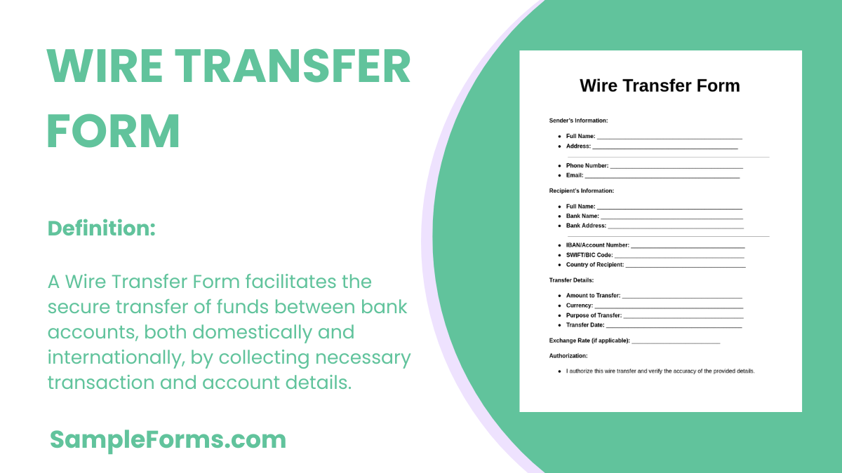 wire transfer form