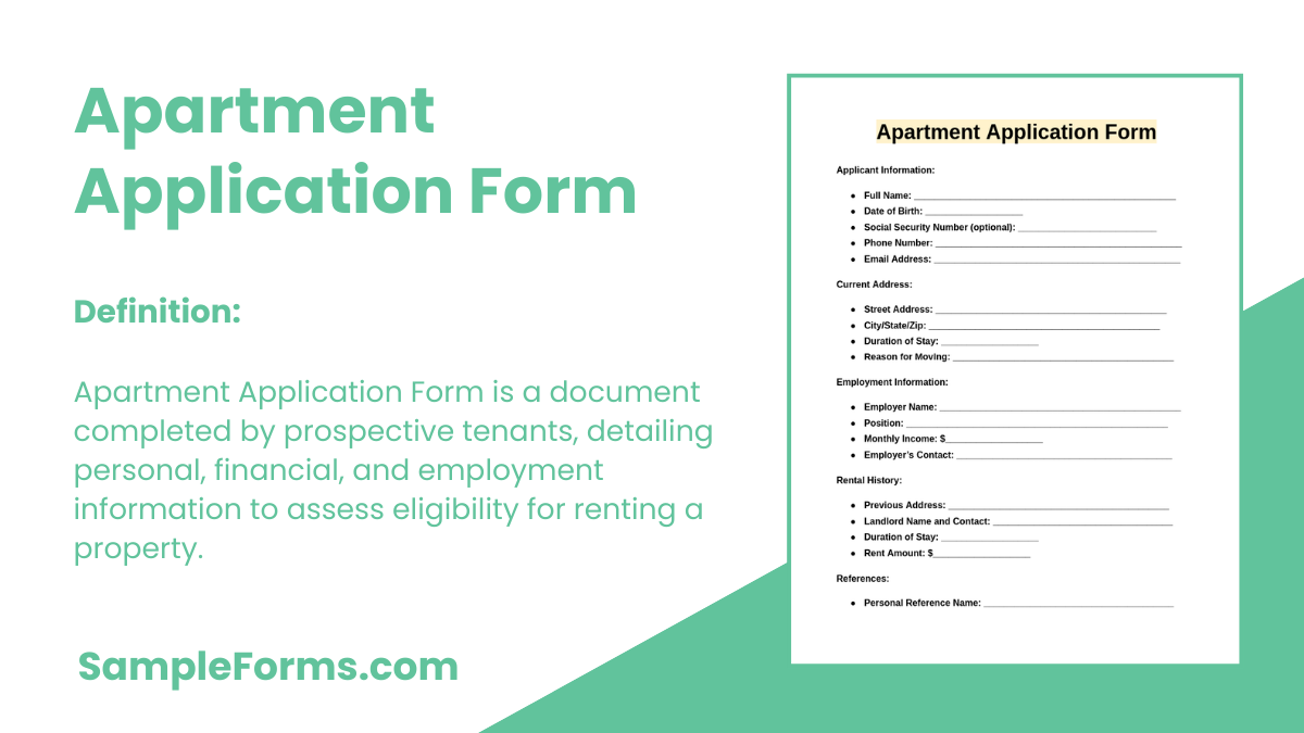 apartment application form