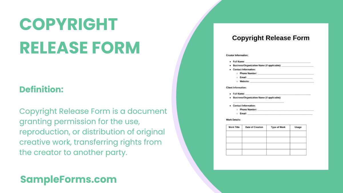 copyright release form