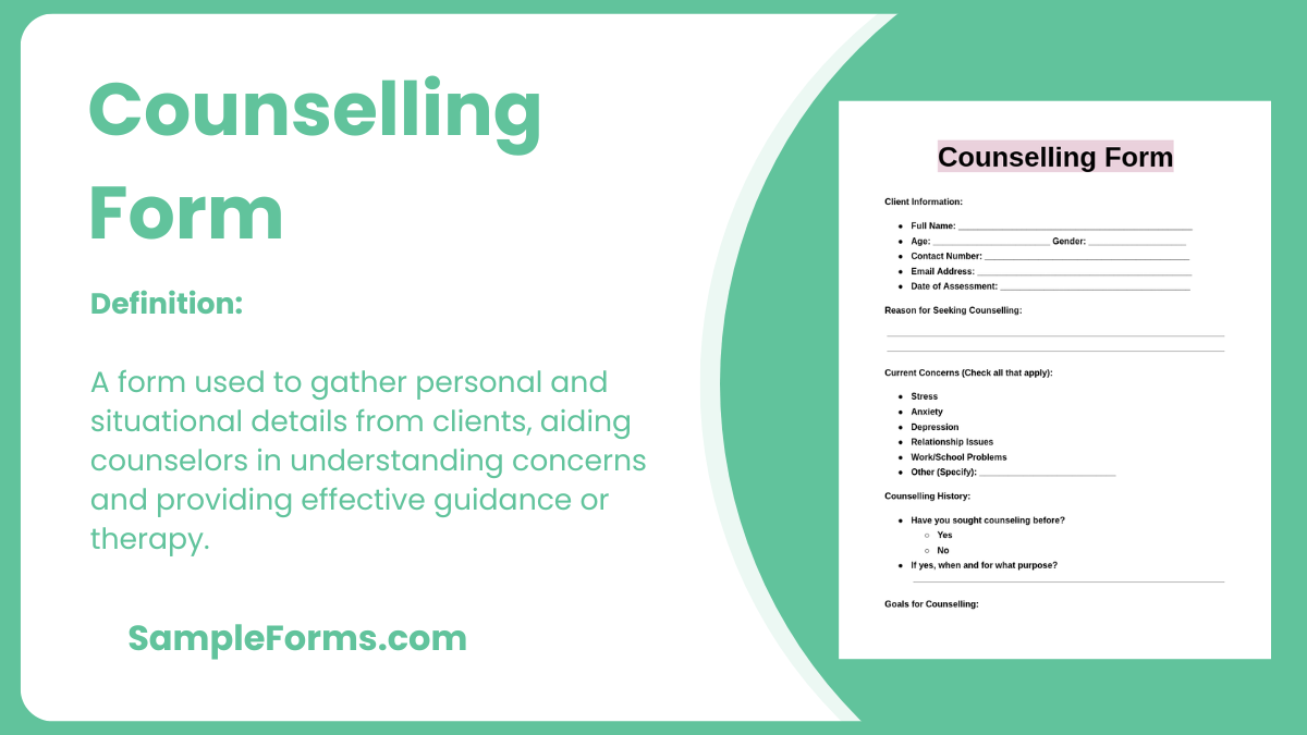 counselling form