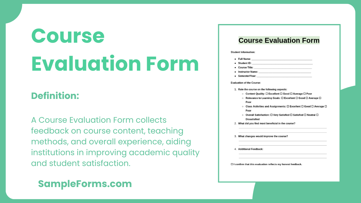 course evaluation form