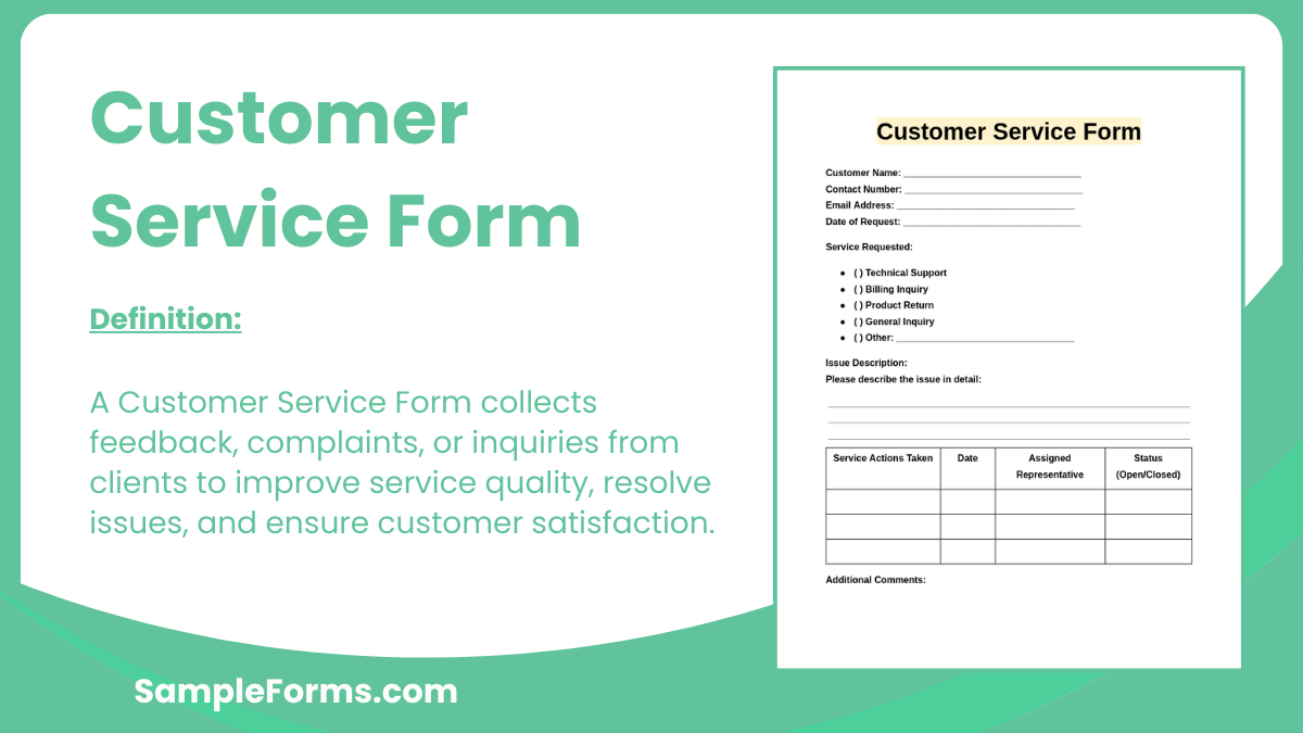 customer service form