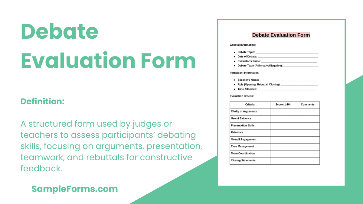 debate evaluation form