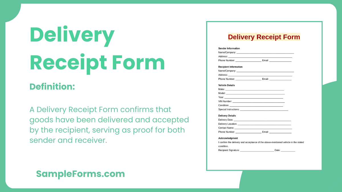 delivery receipt form