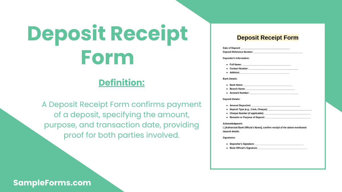 deposit receipt form