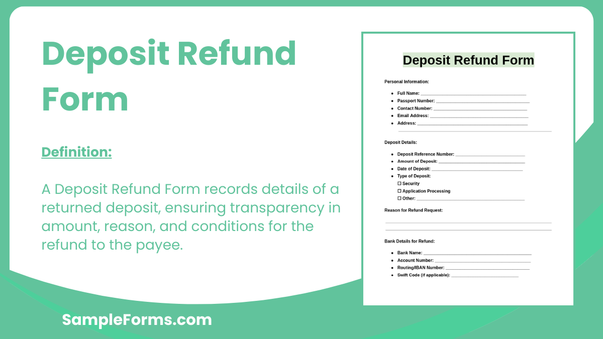 deposit refund form