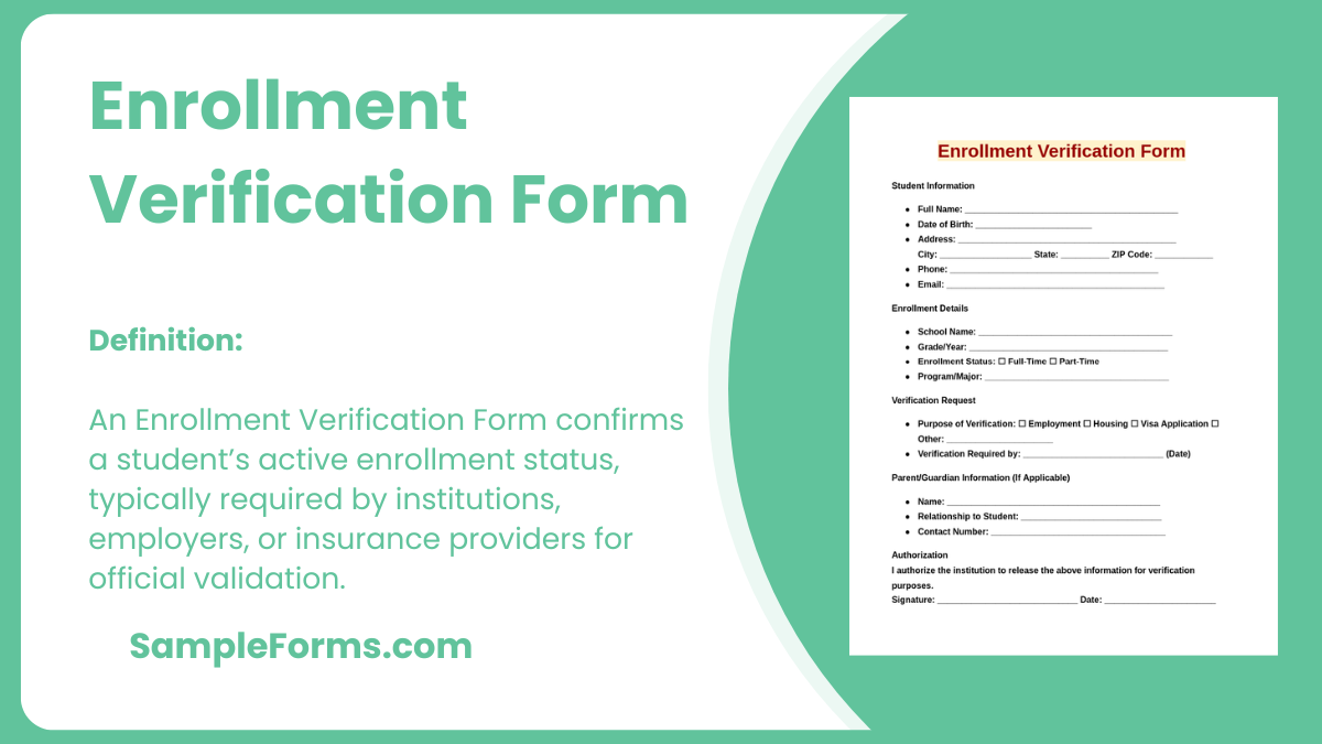 enrollment verification form