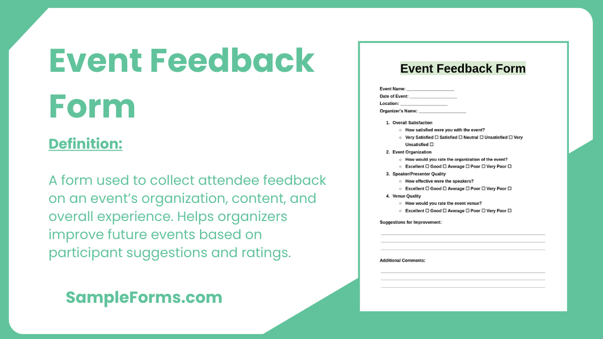 event feedback form