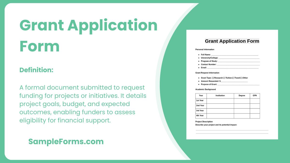 grant application form