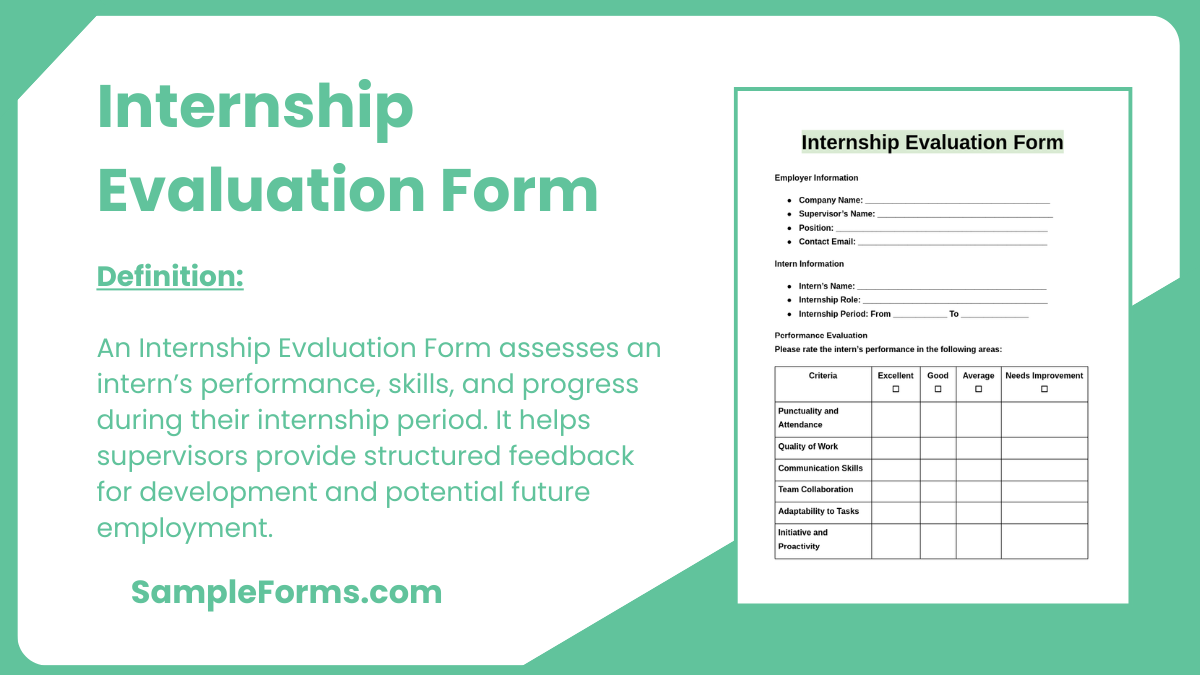 internship evaluation form