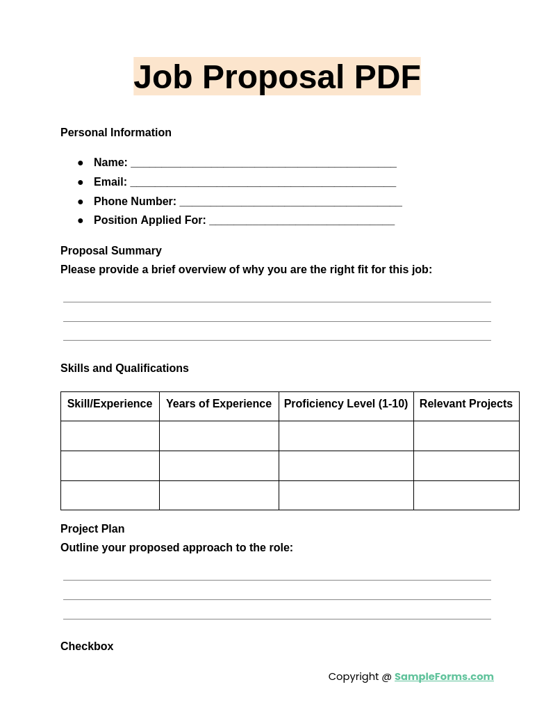 job proposal pdf