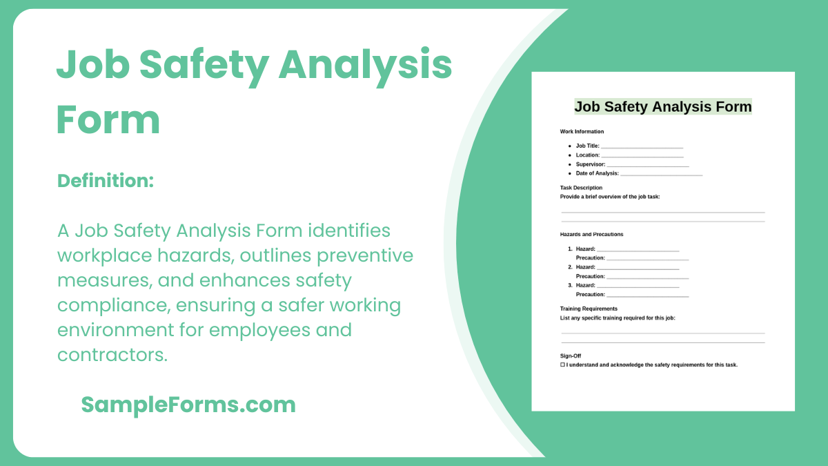 job safety analysis form