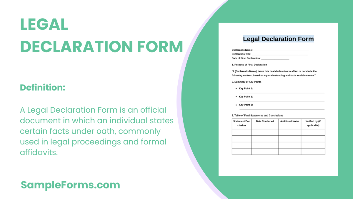 legal declaration form