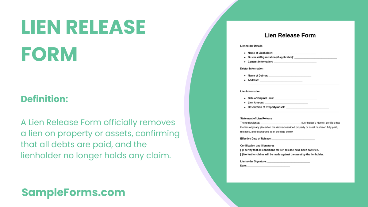 lien release form