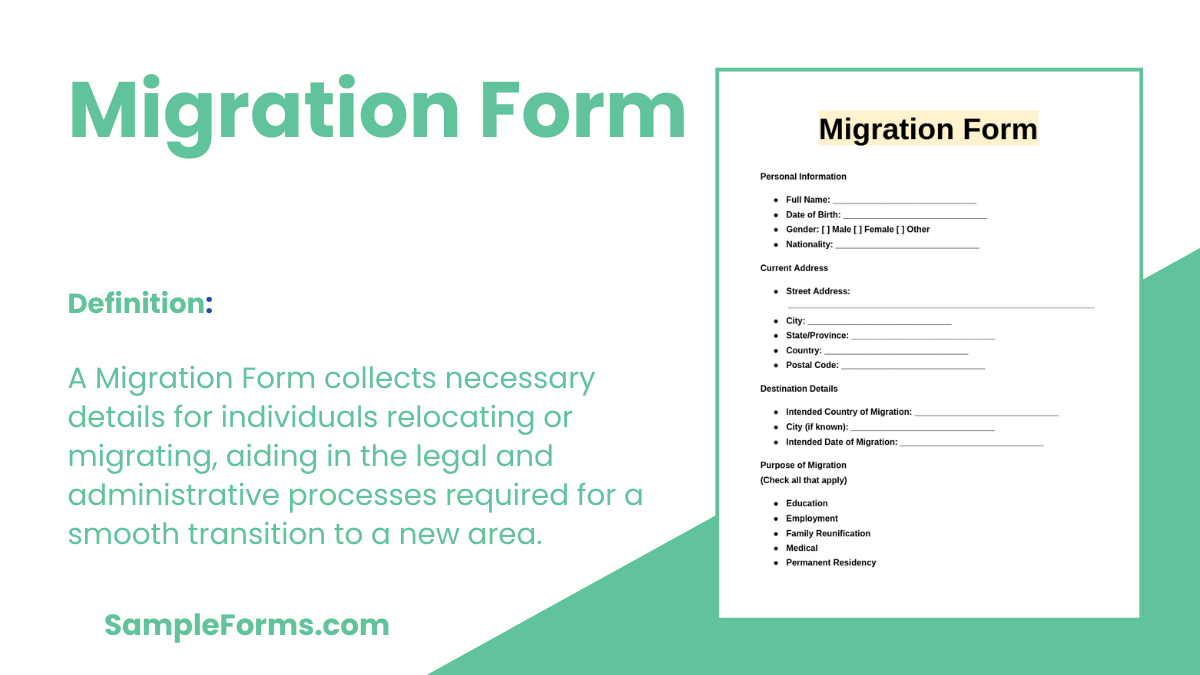 migration form