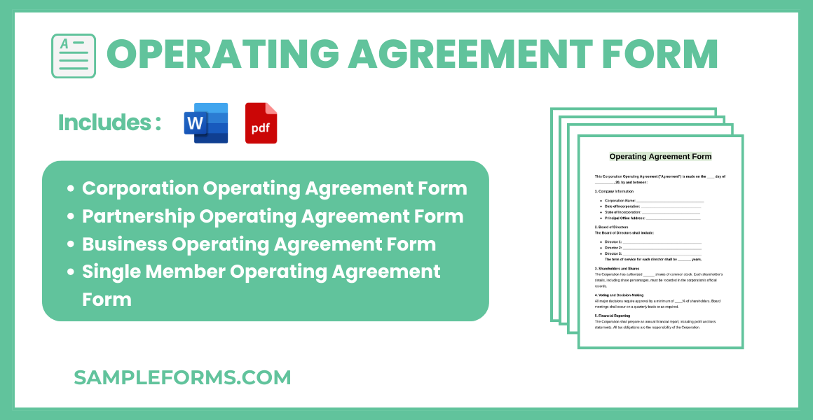 FREE 13+ Operating Agreement Form Samples, PDF, MS Word, Google Docs