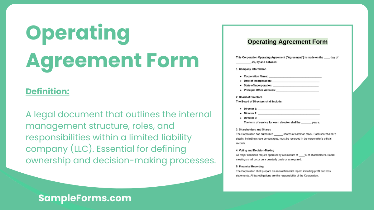 operating agreement form