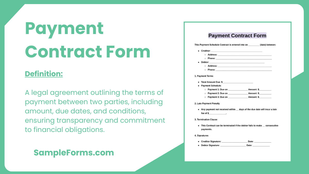 payment contract form