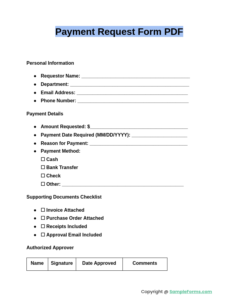 payment request form pdf