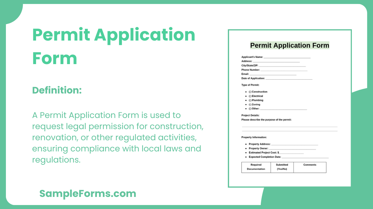 permit application form