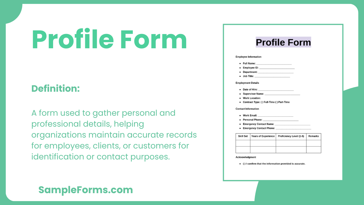 profile form