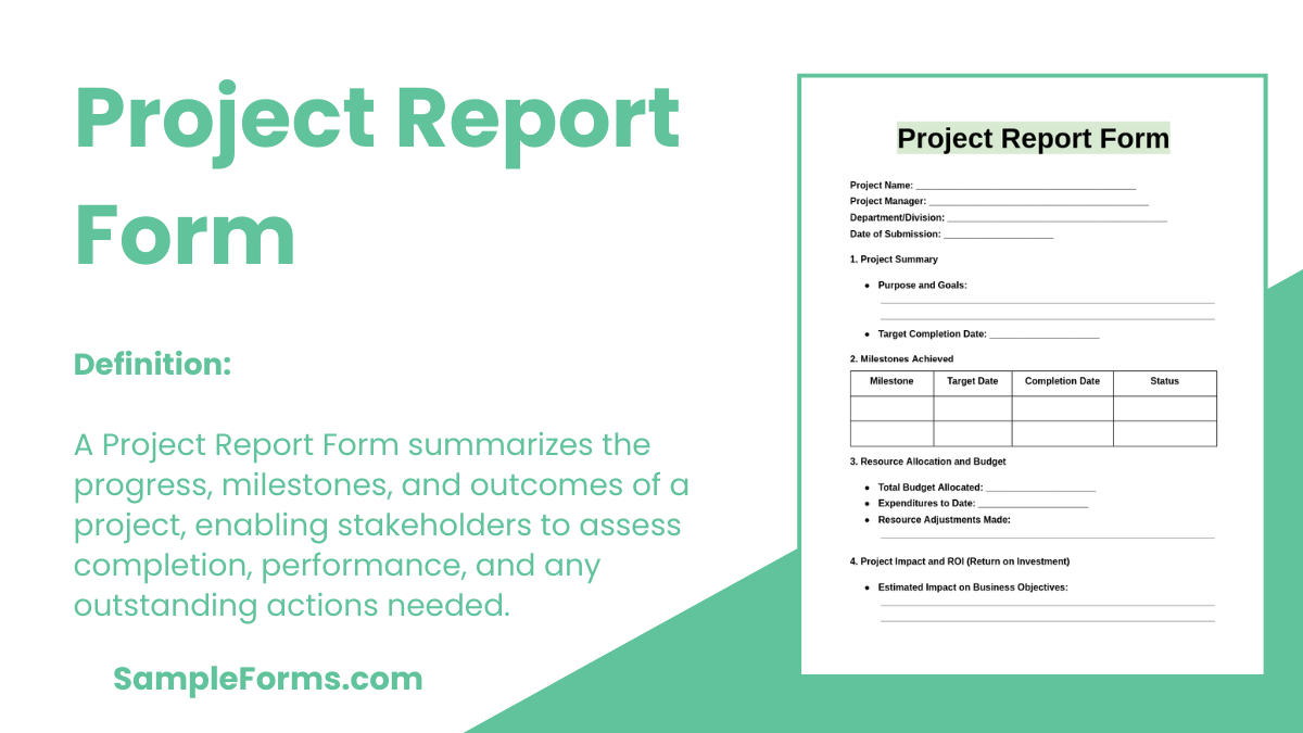 project report form