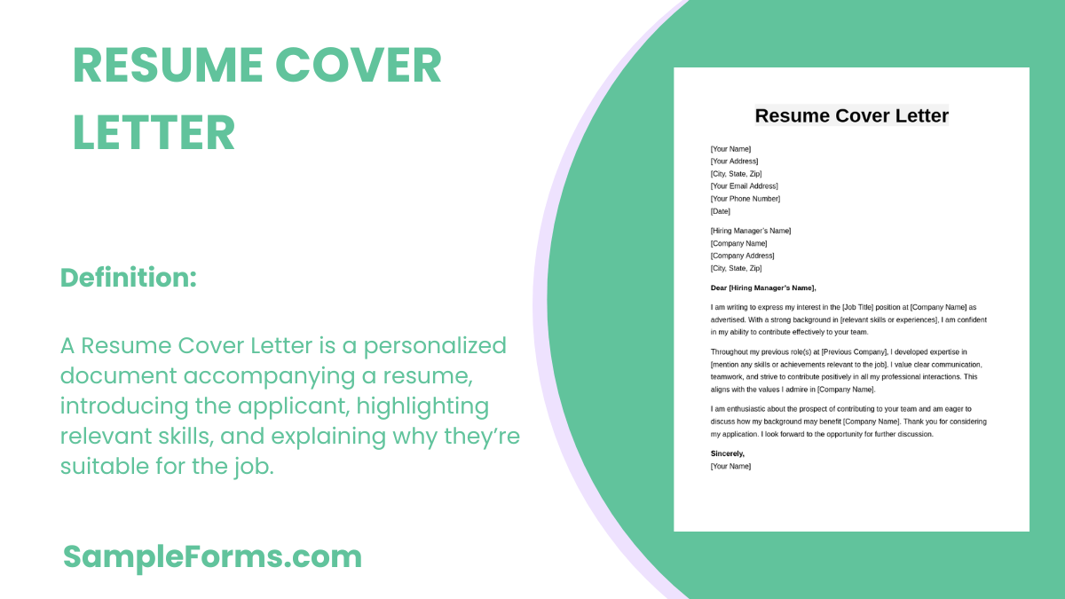 resume cover letter