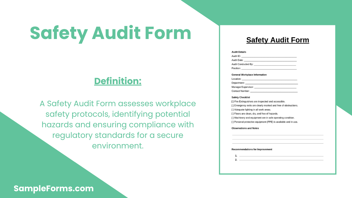 safety audit form