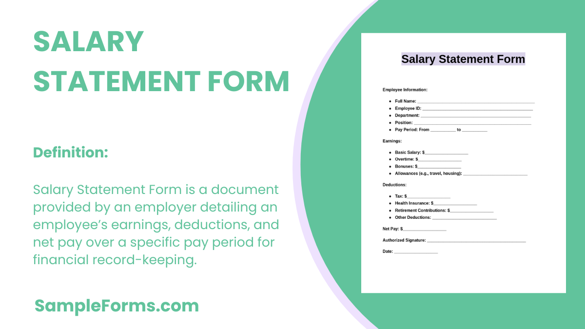 salary statement form