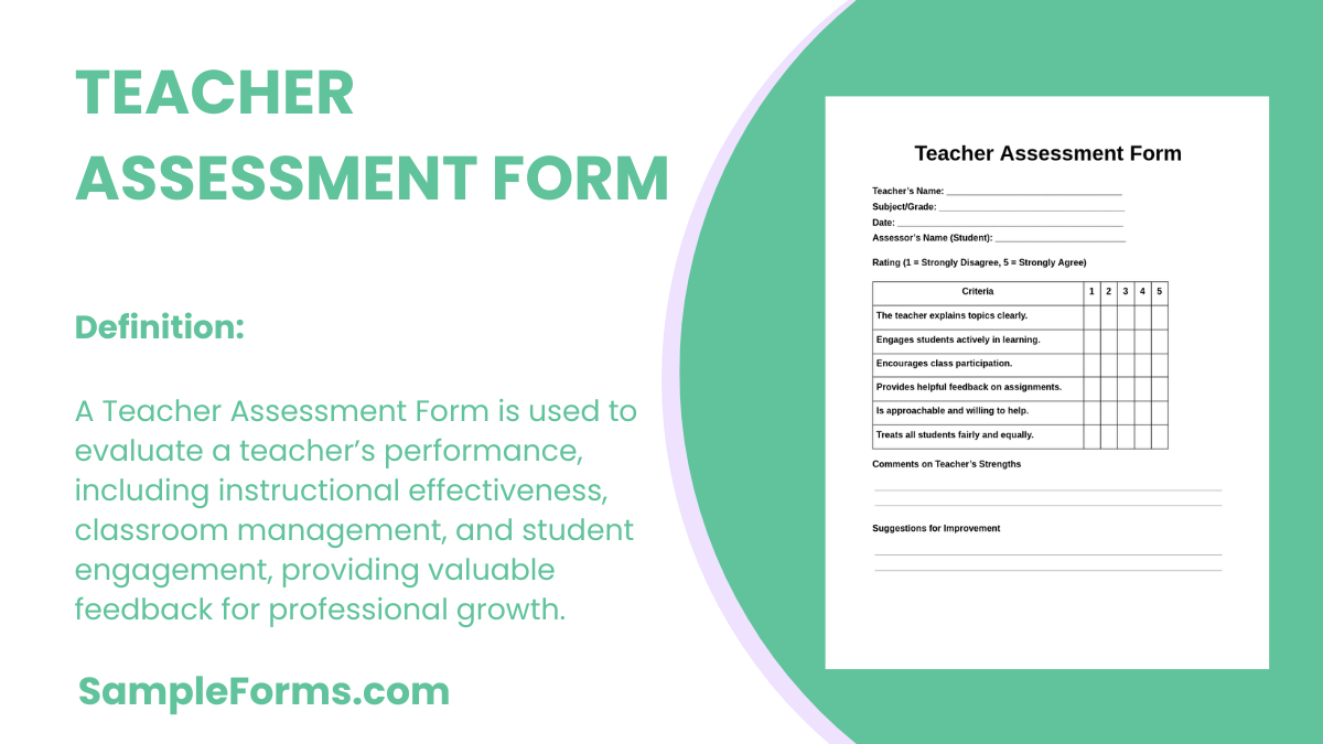 teacher assessment form