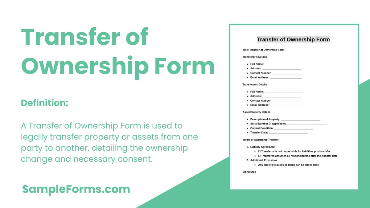 transfer of ownership form