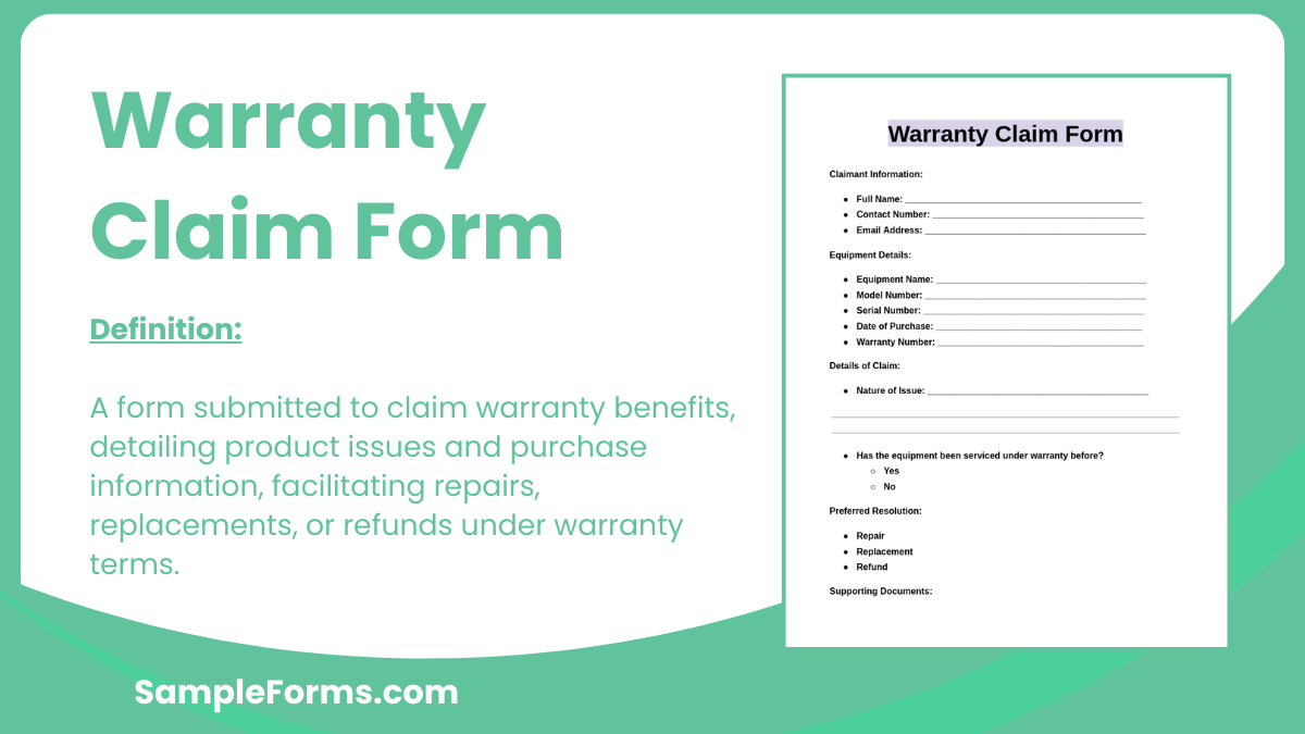 warranty claim form 