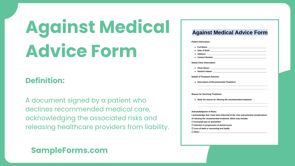 against medical advice form