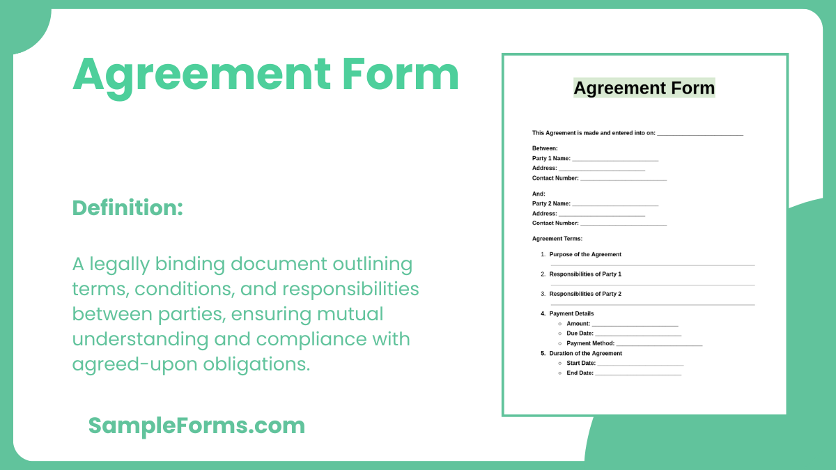 agreement form