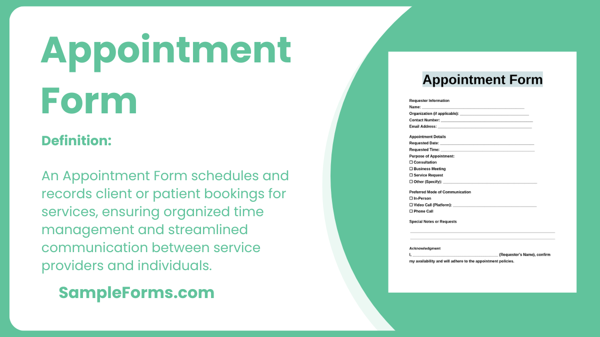 appointment form