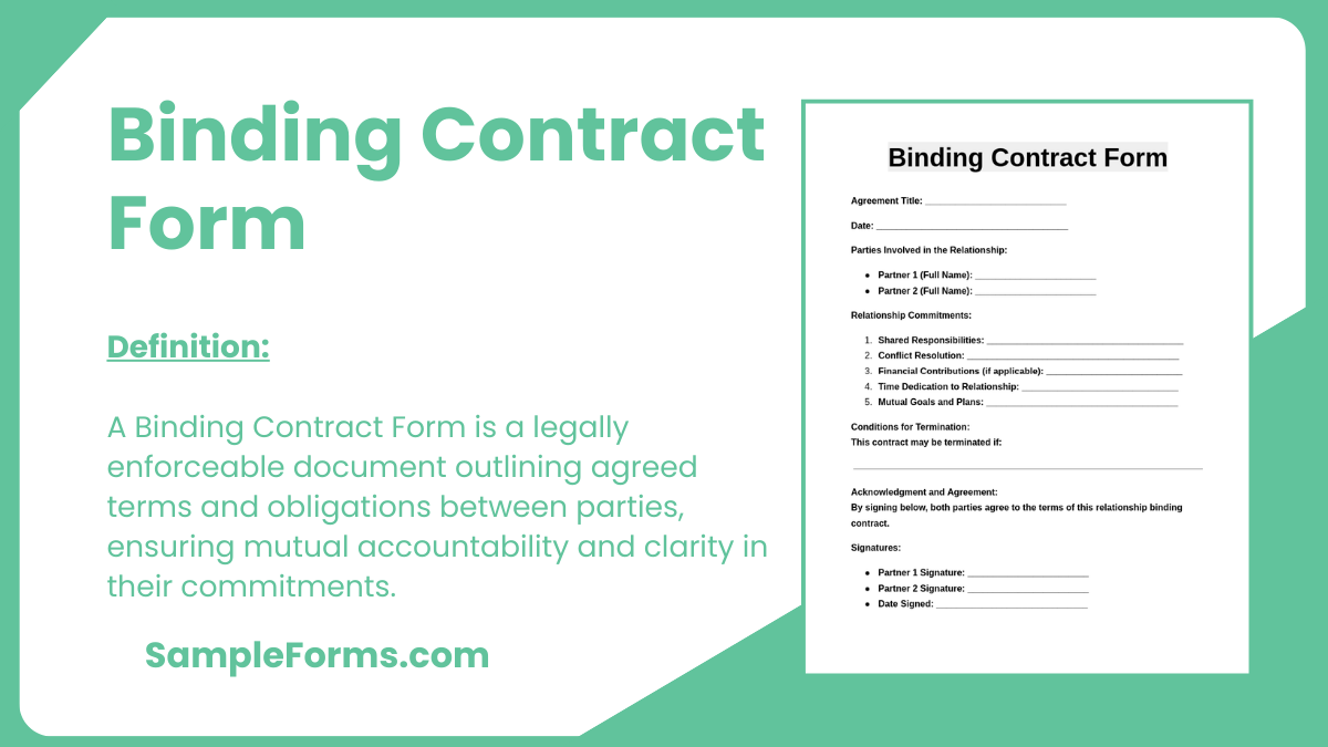 binding contract form