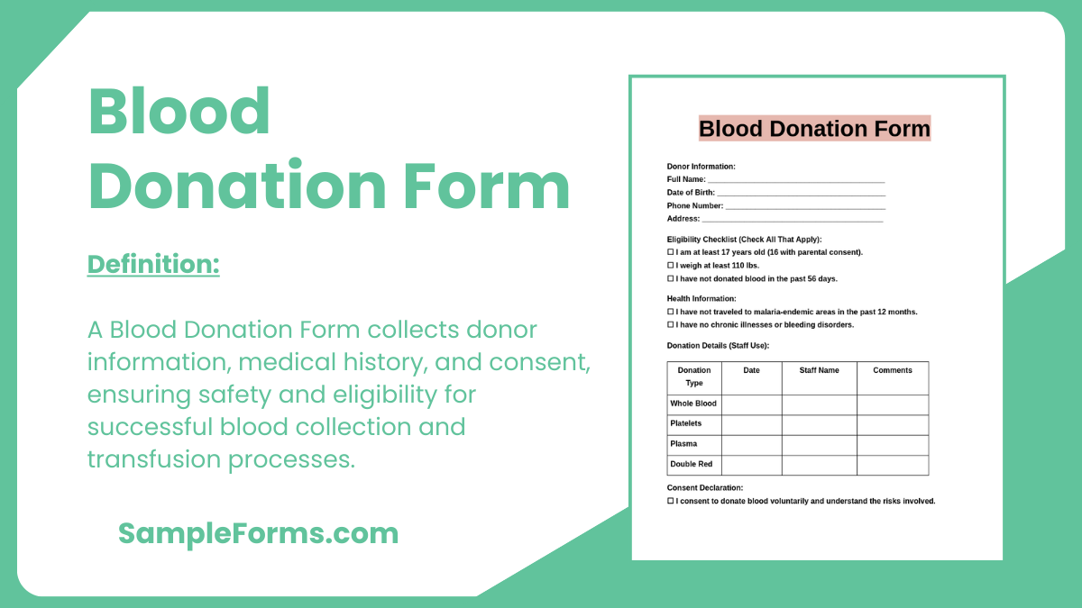 blood donation form